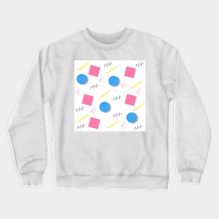 80s Memphis Pattern blue & Pink Crewneck Sweatshirt